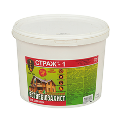 Вогнебіозахист для деревини СТРАЖ-1 (порошковий концентрат), відро 10 кг