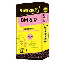 Суміш універсальна цементно-піщана BudMonster BM 6.0, 25 кг