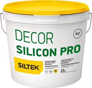 Штукатурка силиконовая короед Siltek Dеcor Silicon база DA 2К 25 кг