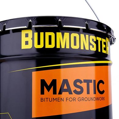 Мастика бітумна для гідроізоляції фундаменту BudMonster, 18 кг