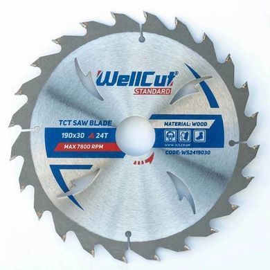 Пильний диск по дереву WellCut Standard 190х30 мм 24Т