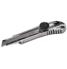 Нож Mastertool 18 мм металлический с направляющей винтовой замок (17-0198)