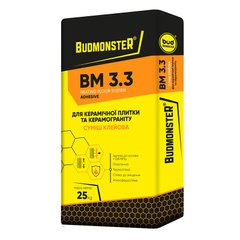 Клей для плитки и керамогранита BudmonsteR BM 3.3, 25 кг