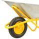 Тачка будівельна BudMonster 1-колісна, 85 л, 200 кг, оц.кузов, жовта рама, пневмоколесо 4х8 (01-077)