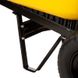 Тачка будівельна BudMonster Wheelbarrow Strong 2-колісна, 130 л, 300 кг, жовтий кузов, пневмоколеса 4х8'', кузов 1.0 мм, (WB7808)