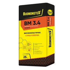 Клей для плитки эластичный BudmonsteR BM 3.4, 25 кг
