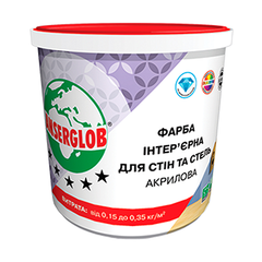 Краска интерьерная акриловая Anserglob для стен и потолков 14 кг