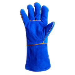 Перчатки Краги сварочные с подкладкой, синий спилок, размер 10 ТМ DOLONI, (4508)