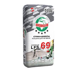Стяжка цементная Anserglob LFS 69 10-100 мм, 25 кг