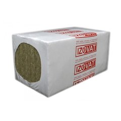 Мінеральна вата  IZOVAT FASAD 12 135, на синтетичному сполучному 1000х600х50 мм, упаковка 4 плити, 2.4 м2