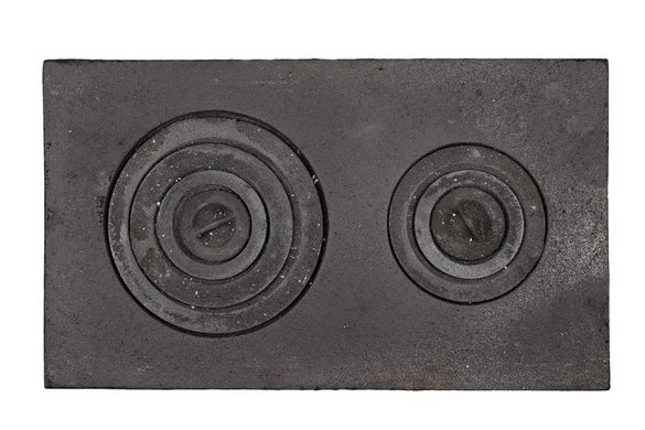 Плита чавунна двоконфорочна 710x410 мм, земляна, (ПД-3)