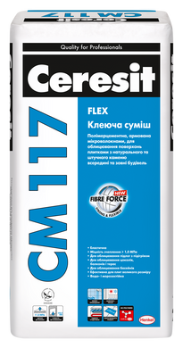 Клей для плитки еластичний Ceresit СМ 117, 25 кг