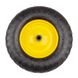 Колесо BudMonster Strong пневмо 4.0х8", о/d=20мм, втулка 90 мм, чорне, диск жовтий, (01-049/2)
