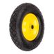 Колесо BudMonster Strong пневмо 4.0х8", о/d=20мм, втулка 90 мм, черное, диск желтый, (01-049/2)