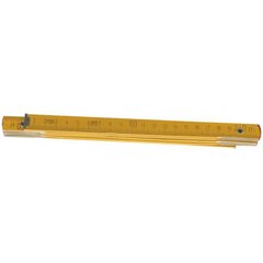Метр Top Tools складаний дерев'яний жовтий 1м 1/24/1, (26C011)