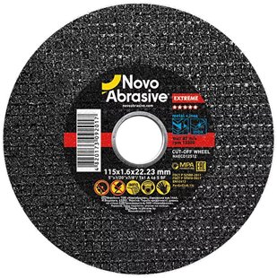 Круг відрізний по металу Novoabrasive Extreme 41 14А 115х1.6х22.23 мм, (NAECD11516)