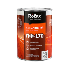 Лак алкідний для деревини ПФ-170 Rolax, 0.8 л