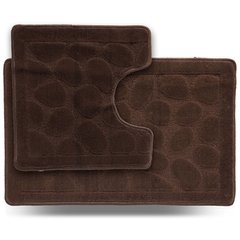 Набір килимків DARIANA для ванних кімнат поліпропіленовий Little Камені коричневий 45х71 + 45х43 см, (1000006517)