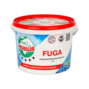 Затирка для плитки водостойкая Anserglob Fuga белый 1 кг