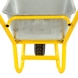 Тачка BudMonster будівельна 1-колісна, кузов оцинкований, 75 л, рама жовта, до 200 кг, колесо пневматичне 4х8 ", (01-011)