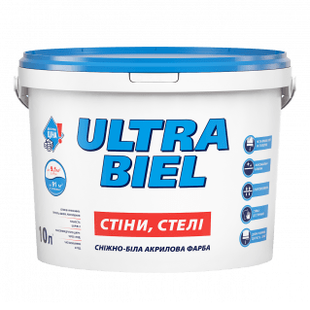 Фарба акрилова для стін та стель Sniezka Ultra Biel сніжно-біла, 20 кг