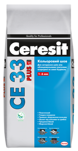 Затирка для плитки Ceresit CE 33 Plus 1-6 мм 114 сірий 2 кг