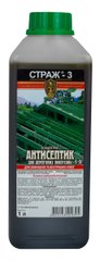 Антисептик-антижук для деревянных конструкций Страж-3 (концентрат 1:9) зеленый, бутылка 1 л