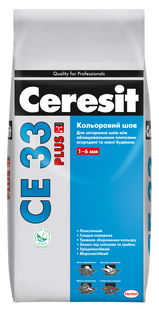 Затирка для плитки Ceresit CE 33 Plus 1-6 мм 100 білий 2 кг
