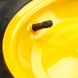 Колесо BudMonster пневмо 4.0х8 ", о/d = 16мм, чорне, диск жовтий, d = 38см, втулка 105мм (01-057)