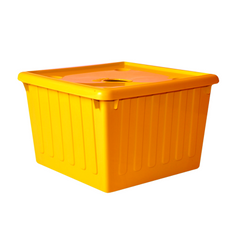 Емкость для хранения вещей с крышкой Алеана 25 л (светло-оранжевый), (122043)