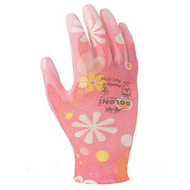 Рукавиці Doloni трикотажні з поліуретановим покриттям, неповне полиття, рожеві, розмір 8, (4548)
