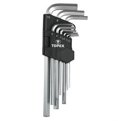 Ключі шестигранні Topex 1.5-10 мм набір 9 шт, (35D956)