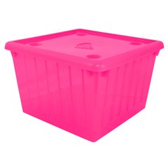 Емкость для хранения вещей с крышкой Алеана 25 л (темно-розовый), (122043)