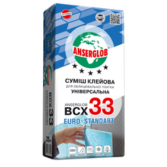 Клей для плитки Anserglob BCX 33, 25 кг