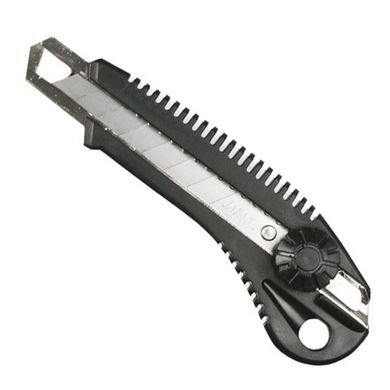 Нож Top Tools с отламным лезвием 18 мм фиксатор, (17B328)