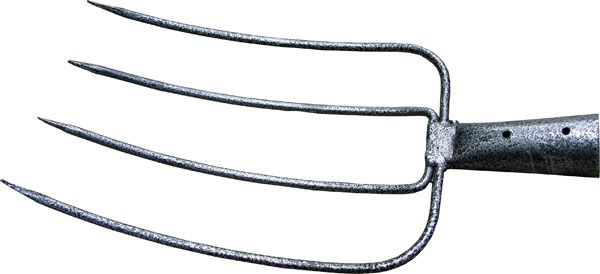 Вила сенні-гнойові, 4-рогі (п), гартована сталь, молоткова фарба, 0.61 кг